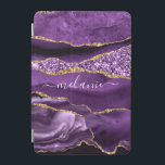 Agate Purple Violet Gold Glitter Geode Custom Name iPad Mini Cover<br><div class="desc">Agate Purple Violet Gold Glitter Geode Custom Name Sparkle Marble Personalized Birthday - Anniversary or Wedding Gift / Suppliest - Add Your Name - Text or Remove - Make Your Special Gift - Resize and move or remove and add text / elements with customization tool. Design by MIGNED. Please see...</div>
