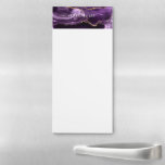 Agate Purple Violet Gold Glitter Geode Custom Name Magnetic Notepad<br><div class="desc">Agate Purple Violet Gold Glitter Geode Custom Name Sparkle Marble Personalized Birthday - Anniversary or Wedding Gift / Suppliest - Add Your Name - Text or Remove - Make Your Special Gift - Resize and move or remove and add text / elements with customization tool. Design by MIGNED. Please see...</div>