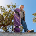 Agate Purple Violet Gold Glitter Geode Your Name Skateboard<br><div class="desc">Agate Purple Violet Gold Glitter Geode Custom Name Sparkle Marble Personalized Birthday - Anniversary or Wedding Gift / Suppliest - Add Your Name - Text or Remove - Make Your Special Gift - Resize and move or remove and add text / elements with customization tool. Design by MIGNED. Please see...</div>