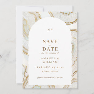 Agate Quartz Background Photo Wedding  Save The Date