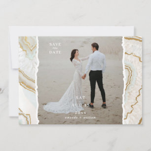 Agate Quartz Background Photo Wedding  Save The Date