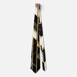 Agate slice grid rectangles Isometric Pattern Tie