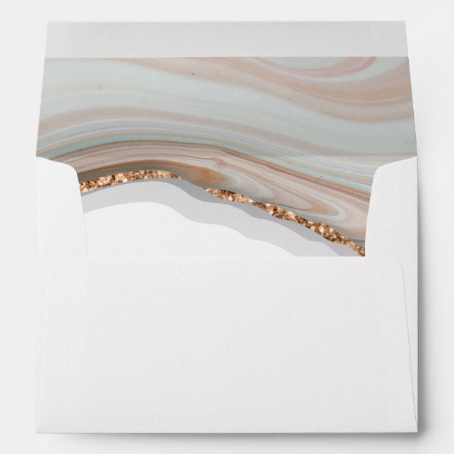 Agate Stone Marble return address  Envelope (Back (Bottom))