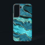 Agate Teal Blue Gold Glitter Marble Aqua Turquoise Samsung Galaxy Case<br><div class="desc">Agate Teal Blue Gold Glitter Marble Aqua Turquoise Geode Customizable Gift - or Add Your Name / Text - Make Your Special Gift ! Resize and move or remove / add text / elements with Customization tool ! Design by MIGNED ! Please see my other projects / designs and paintings....</div>