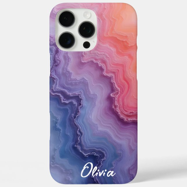 Agate Texture in Sunrise Colours Case-Mate iPhone Case (Back)