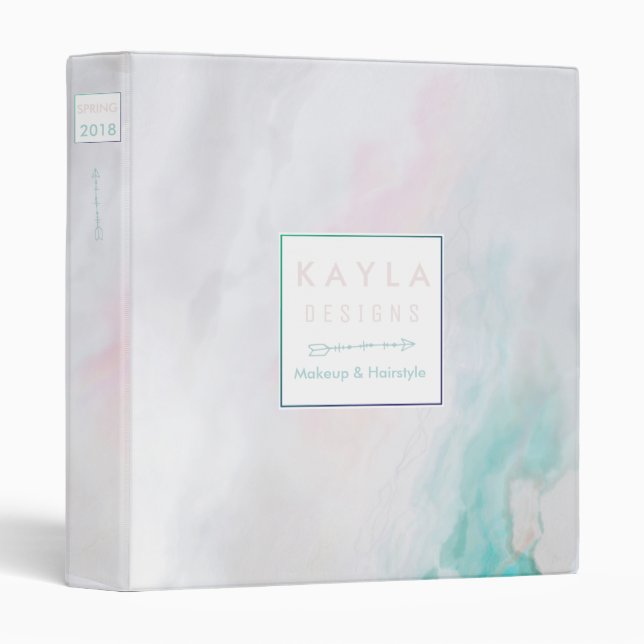 Agate Watercolor Pastels Binder (Front/Spine)