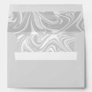 Agate White and Grey Marble swirl Envelope