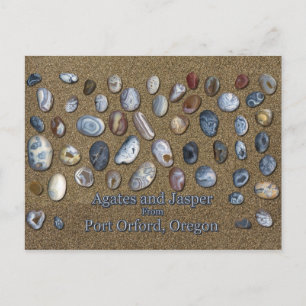 Agates and Jasper from Port Orford Oregon Postcard