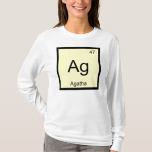 Agatha Name Chemistry Element Periodic Table T-Shirt