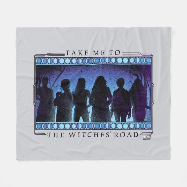 Agatha | Take Me To The Witches' Road Fleece Blanket (Front (Horizontal))
