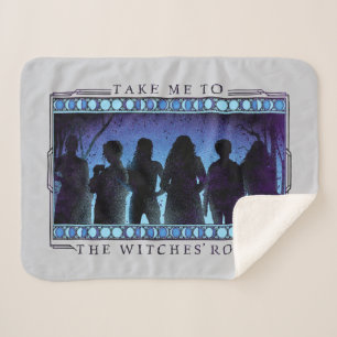 Agatha Take Me To The Witches' Road Sherpa Blanket