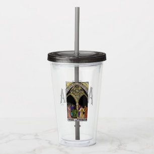 Agatha Three of Pentacles Tarot Graphic Acrylic Tumbler