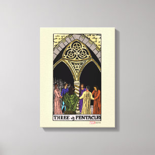Agatha   Three of Pentacles Tarot Graphic Canvas Print