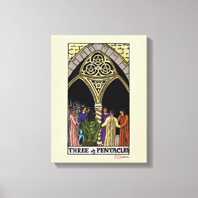 Agatha | Three of Pentacles Tarot Graphic Canvas Print (Front)
