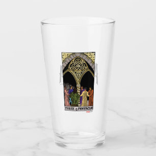 Agatha Three of Pentacles Tarot Graphic Glass