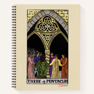 Agatha   Three of Pentacles Tarot Graphic Notebook