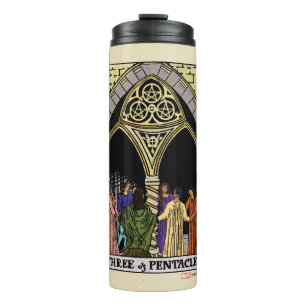 Agatha Three of Pentacles Tarot Graphic Thermal Tumbler