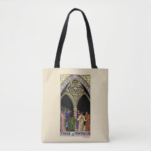Agatha   Three of Pentacles Tarot Graphic Tote Bag