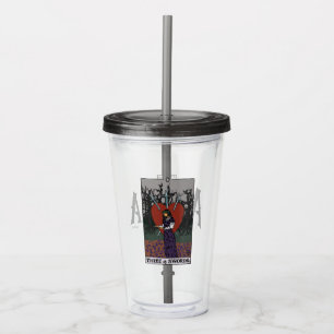 Agatha Three of Swords Tarot Graphic Acrylic Tumbler