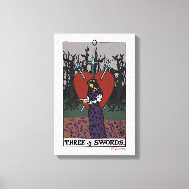 Agatha | Three of Swords Tarot Graphic Canvas Print (Front)