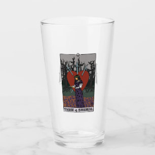 Agatha Three of Swords Tarot Graphic Glass