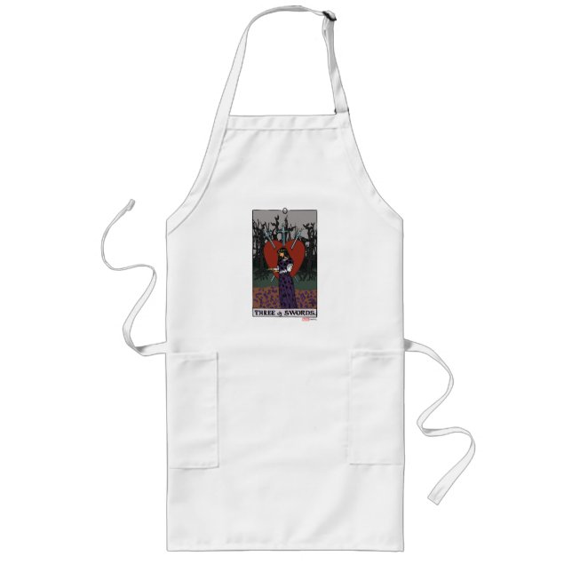 Agatha | Three of Swords Tarot Graphic Long Apron (Front)