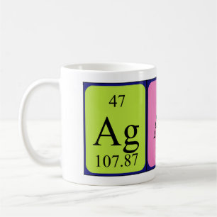 Agathe périodique nom de la table mug