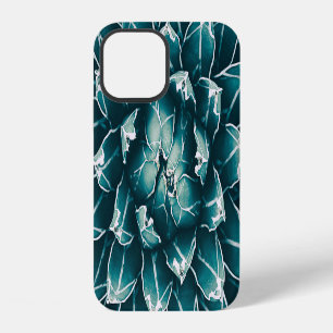 Agave cactus, abstract blue nature iPhone 12 case