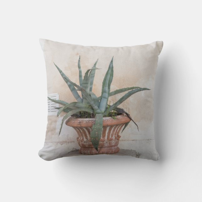 Agave Dream in Athens #1 #minimal #wall #art  Throw Pillow (Front)
