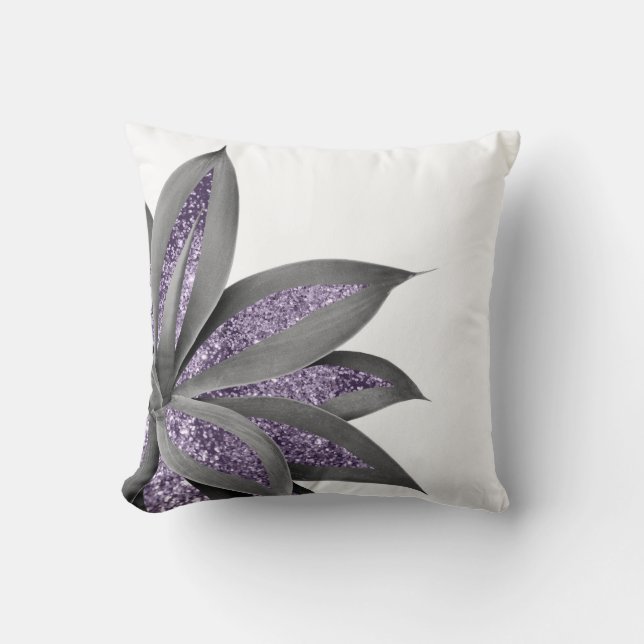 Agave Finesse Glitter Glam #11 (Faux Glitter) #art Throw Pillow (Front)