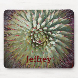 Agave Photo Green Purple Mouse Pad Custom Mousepad
