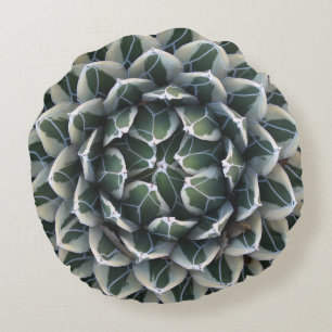 Agave round throw pillow, cotton (16") pillow