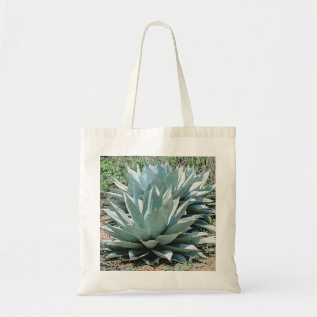 Agave Succulent Plant Cactus Green sage Tote Bag (Front)