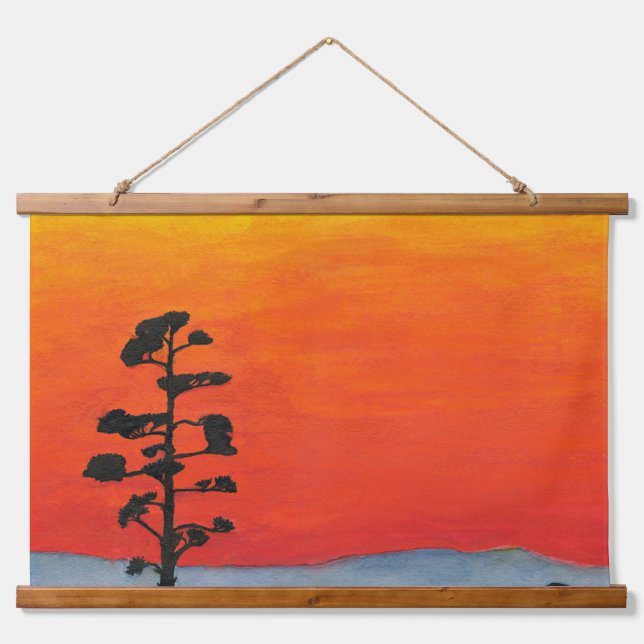 Agave Sunset Hanging Tapestry (Front)
