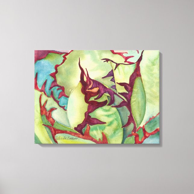 Agave Watercolor by Debra Lee Baldwin Canvas Print (Front)