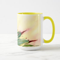 Agave watercolor mug, yellow, by Debra Lee Baldwin