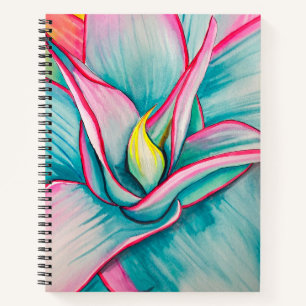 Agave watercolor succulent fine art notebook