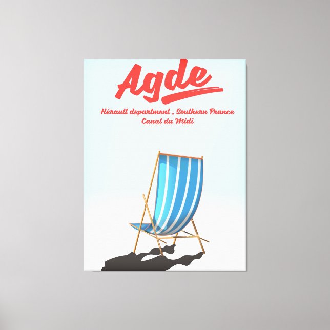 Agde, Hérault department in southern France travel Canvas Print (Front)