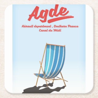 Agde, Hérault department in southern France travel Square Paper Coaster