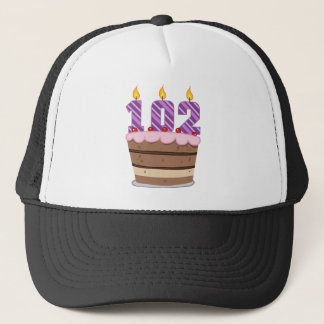 Age 102 on Birthday Cake Trucker Hat