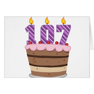 Age 107 on Birthday Cake