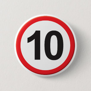 Age 10 2 inch round button