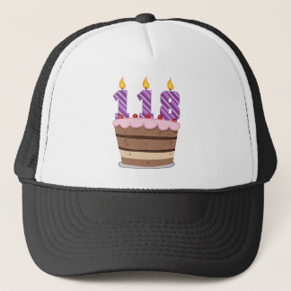 Age 118 on Birthday Cake Trucker Hat