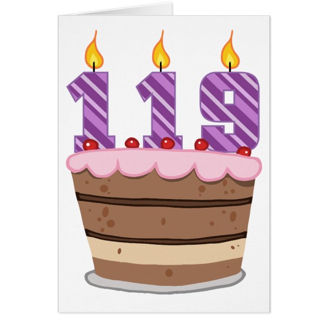 Age 119 on Birthday Cake (Front)