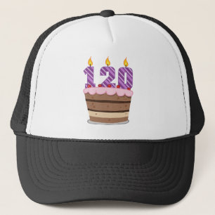 Age 120 on Birthday Cake Trucker Hat