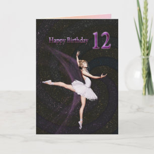 Âge 12, une carte d'anniversaire de ballerine
