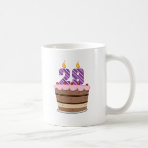 Age 29 on Birthday Cake Coffee Mug