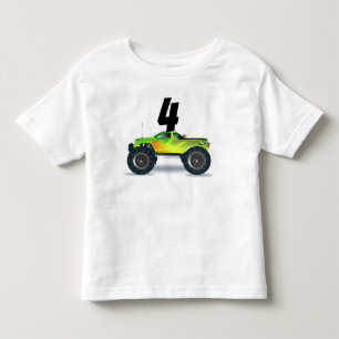 AGE 4 FOUR BOYS MONSTER TRUCK T-SHIRT