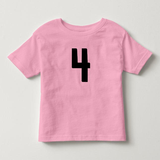AGE 4 FOUR FUNNY JERSEY T-SHIRT (Front)