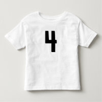 AGE 4 FOUR FUNNY JERSEY T-SHIRT